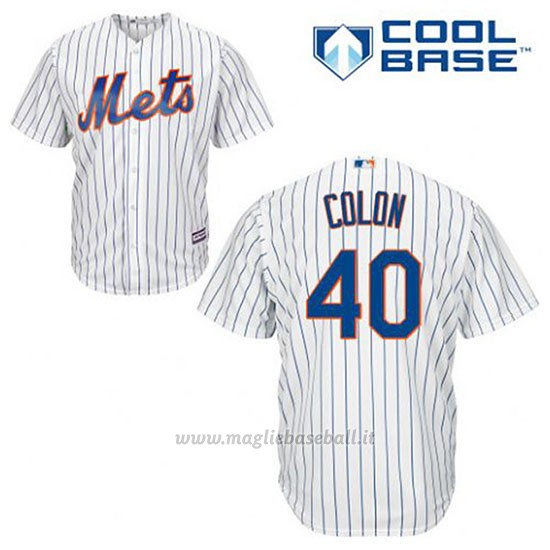 Maglia Baseball Uomo New York Mets Bartolo Colon 40 Bianco 1ªCool Base